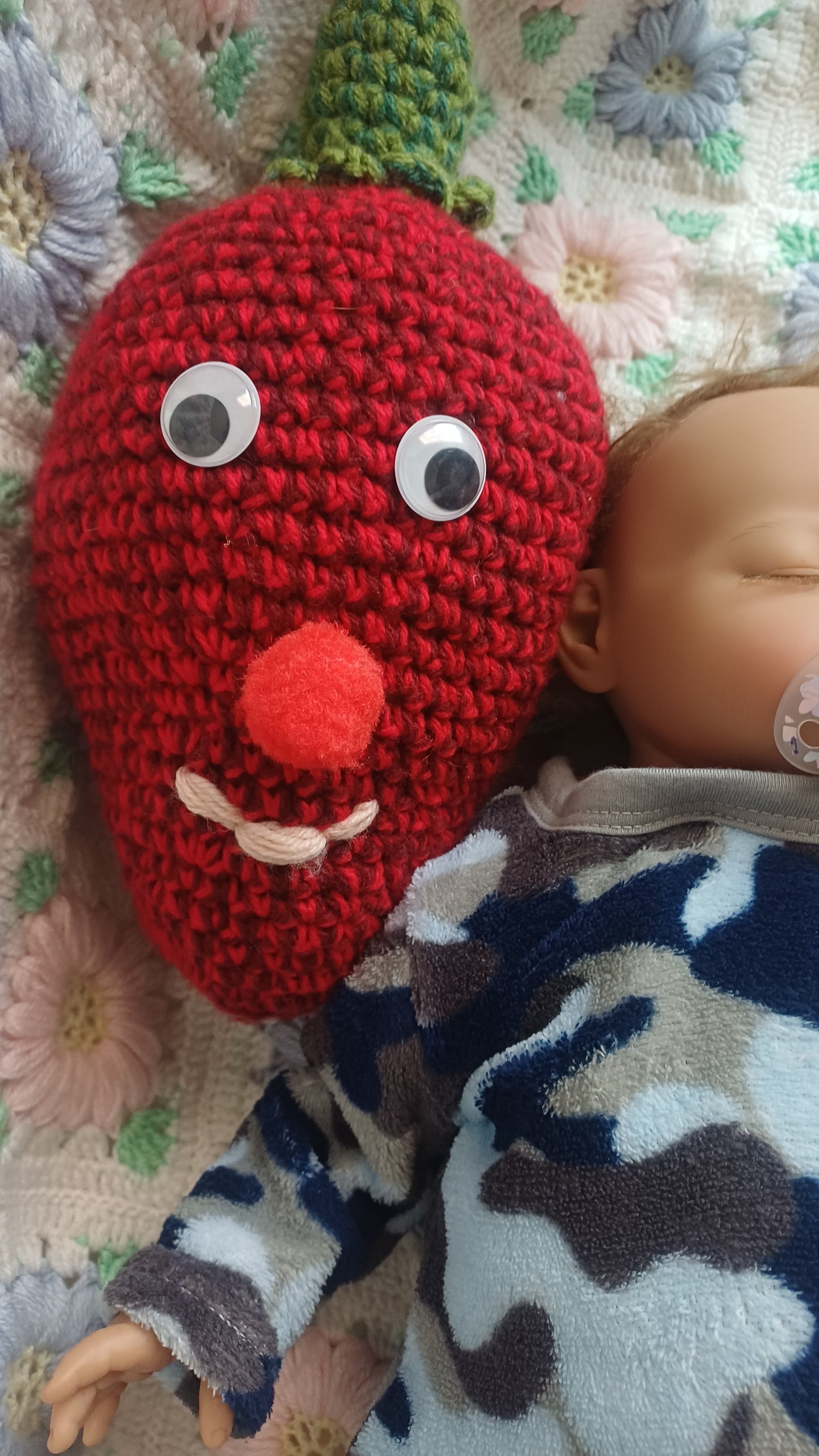 Knitted Fruit family plush toys