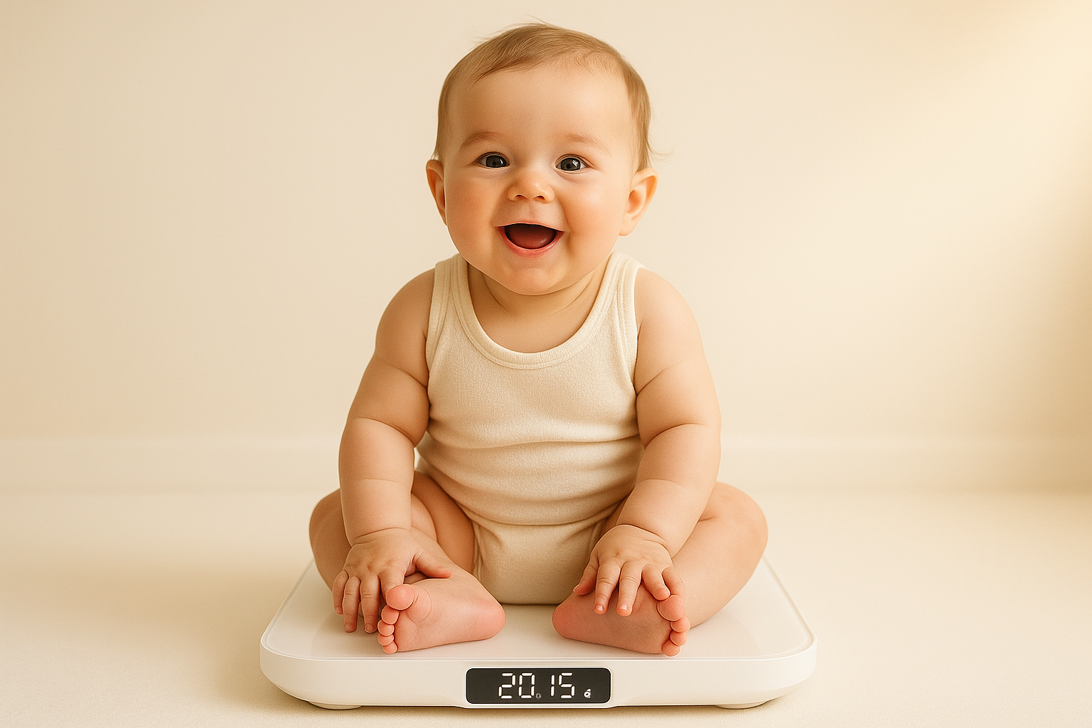 Baby on a scale